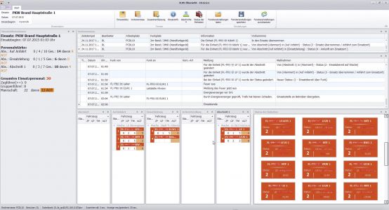 Screenshot: Status und Meldungsübersicht